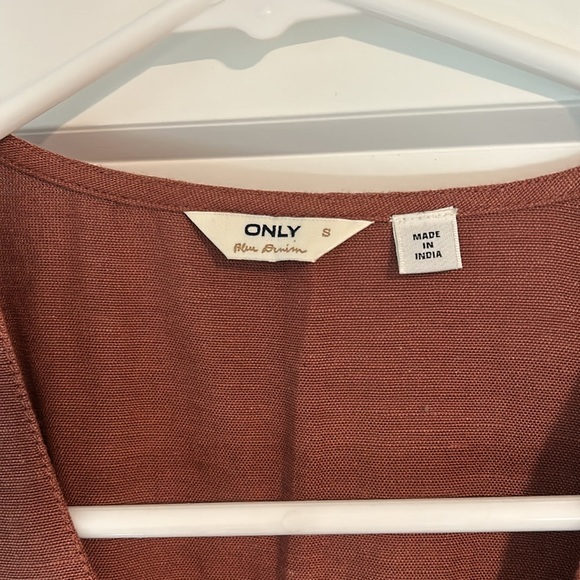 Rusty orange button down linen Only dress - Picture 2 of 2